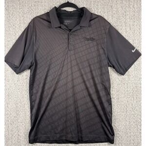 Nike Golf Dri Fit Polo Shirt Mens M Black PGA Whistling Straits Performance